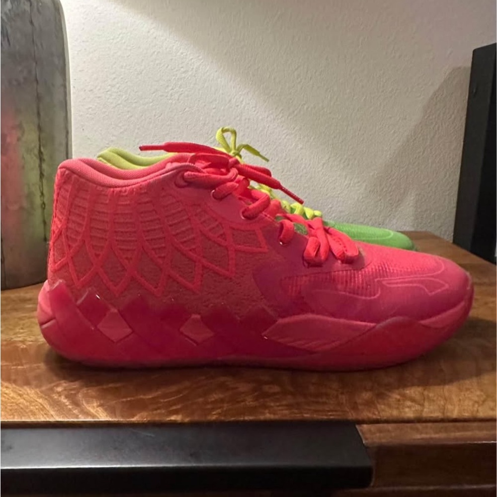 Puma Pink Athletic Shoes with High-Top Design